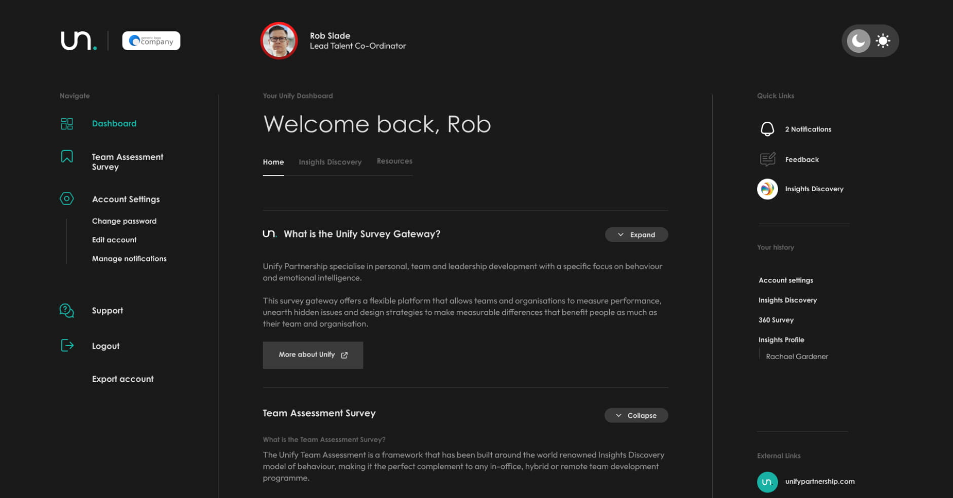 Developing software for a new portal for Unify